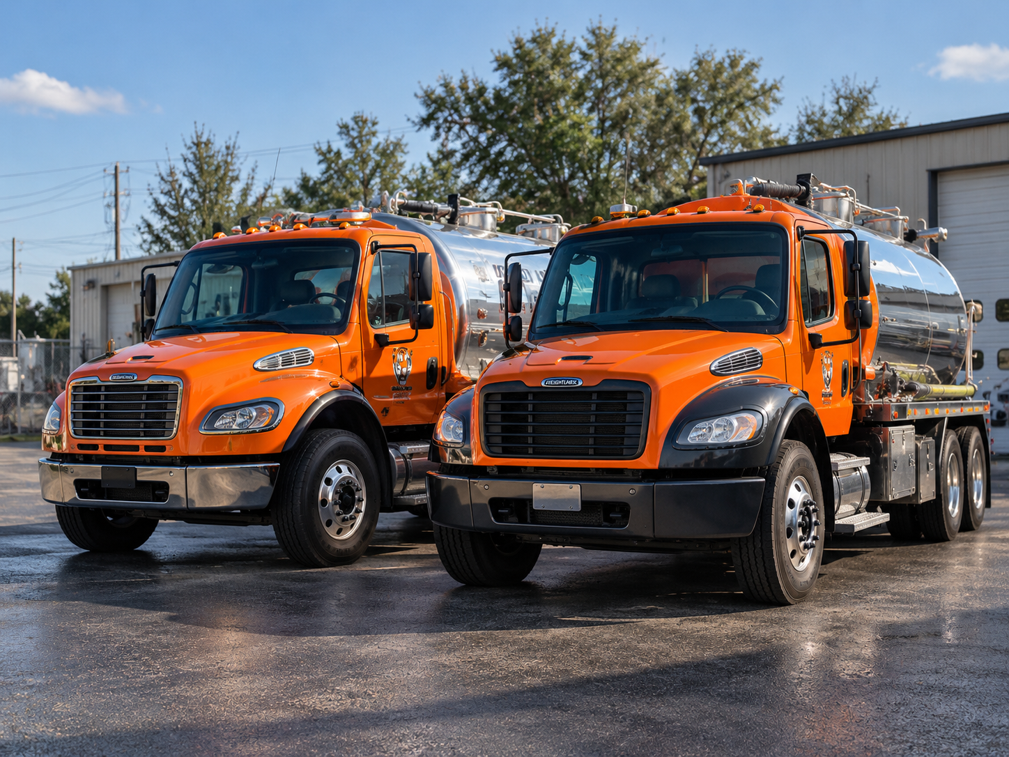 Tiger Grease and Septic low-profile vacuum trucks