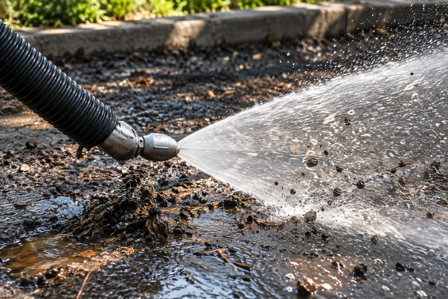 High-pressure line jetting service
